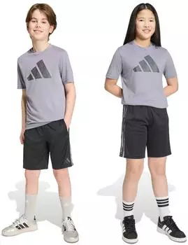 Adidas Essentials T-Shirt + Shorts Set Kids (JC9715) grau/schwarz