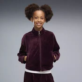 Puma ESS Elevated Velour Relaxed Short Length Hoodie (694854) ruby noir