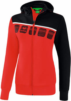 Erima 5-C Trainingsjacke Damen (103191) rot/schwarz/weiß