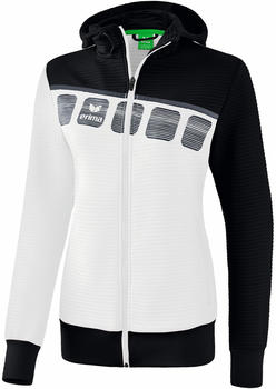Erima 5-C Trainingsjacke Damen (103191) weiß/schwarz/dunkelgrau