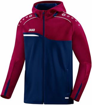 JAKO Kinder-Kapuzenjacke Competition 2.0 marine/weinrot