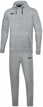 JAKO Kinder-Tracksuit Base mit Kapuzensweat hellgrau meliert