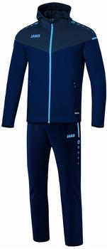 JAKO Pr&auml;sentationsanzug Champ 2.0 mit Kapuze marine/darkblue/skyblue