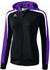 Erima Damen Liga 2.0 Trainingsjacke mit Kapuze schwarz/violet/weiß