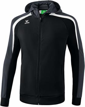 Erima Herren Liga 2.0 Trainingsjacke mit Kapuze schwarz/weiß/dunkelgrau