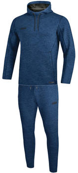 JAKO Damen-Tracksuit Premium Basics mit Kapuzensweat marine meliert
