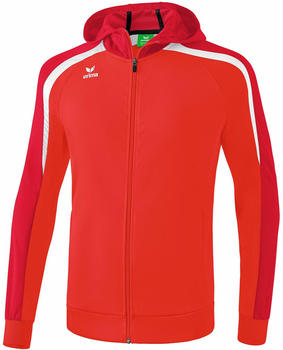 Erima Herren Liga 2.0 Trainingsjacke mit Kapuze rot/dunkelrot/weiß