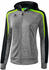 Erima Damen Liga 2.0 Trainingsjacke mit Kapuze grau melange/schwarz/green gecko