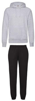 Fruit of the Loom JogginganzugJogginghose & Kapuzensweatshirt schwarz/grau