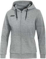 Jako 6865-41, Jako Kapuzenjacke Base - hellgrau meliert - 34 grau