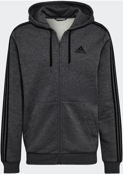 Adidas Essentials Fleece 3 Stripes Training Jacket (HB0042) dark grey heather