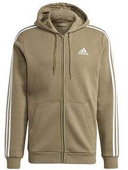 Adidas Essentials Fleece 3 Stripes Training Jacket orbit green/white (H12169)