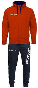Givova King Cotone Terry Poker Track Suit (LF28) red/blue