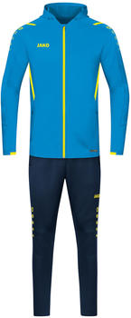 JAKO Herren Trainingsanzug Challenge mit Kapuze (M9421) blau/neongelb