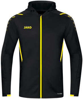 JAKO Herren Trainingsjacke Challenge mit Kapuze 6821-803 schwarz/citro