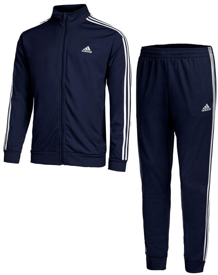 Adidas Basic 3-Stripes Track Suit blue Test - ab 41,99 €