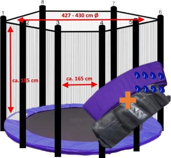 Walexo Trampolinnetz (37000882) schwarz