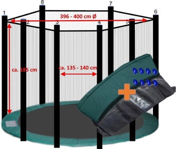 Walexo Trampolin-Randabdeckung (37000608) grün