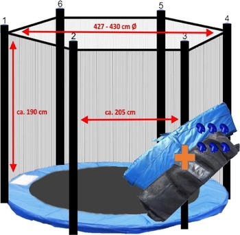 Walexo Trampolin-Randabdeckung (84177479) blau/schwarz