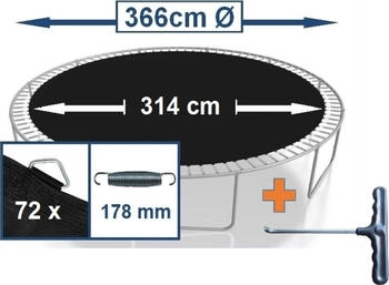 Walexo Trampolin-Federn (84177387) schwarz