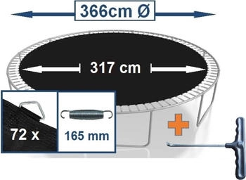 Walexo Trampolin-Federn (84177103) schwarz