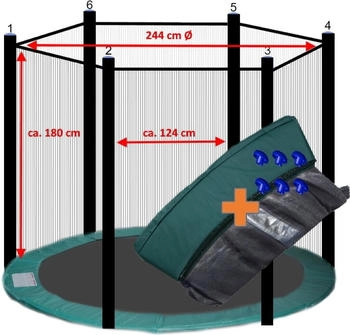 Walexo Trampolin-Randabdeckung (37000523) grün