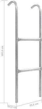 vidaXL Trampolin-Leiter (92409) silber/grau