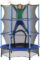Kindertrampolin &Oslash;140 Cm, Trampolin Mit Sicherheitsnetz, Randabdeckung,