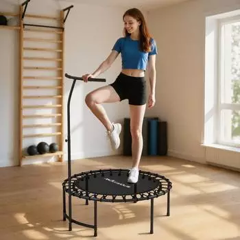Sport Now Fitness-Trampolin klappbar &Oslash;102cm mit Haltegriff (A71-064V00BK)
