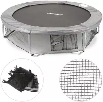 Relaxdays Rahmennetz für Gartentrampolin Ø183cm, schwarz