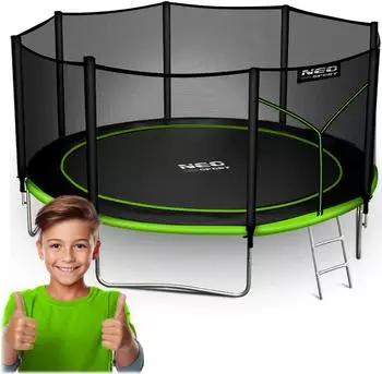 Neo-Sport Gartentrampolin 404cm mit Außennetz und Leiter