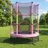 Songmics Kindertrampolin 174cm mit Sicherheitsnetz, pink