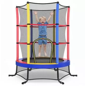 Songmics Kindertrampolin 174cm mit Sicherheitsnetz, f&uuml;r innen und au&szlig;en