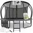 Juskys SkyBounce L Gartentrampolin Ø 366cm mit Sicherheitsnetz & Leiter