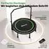 Fed Rebounder-Trampolin für Erwachsene, Ø102cm, 204kg, Bungee-Seile, verstellbarer Griff