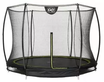 Dutch Toys Group B.V. Exit Toys Trampolin Silhouette Ground 305 cm mit Sicherheitsnetz schwarz