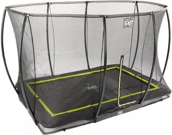 Dutch Toys Group B.V. Exit Toys Trampolin Silhouette Ground 214x305 cm mit Sicherheitsnetz schwarz