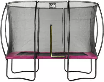 Exit Toys Trampolin Silhouette 214x305 cm mit Sicherheitsnetz rosa