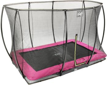 Exit Toys Trampolin Silhouette Ground 244x366 cm mit Sicherheitsnetz pink