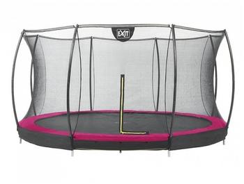 Dutch Toys Group B.V. Exit Toys Trampolin Silhouette Ground 427 cm mit Sicherheitsnetz rosa