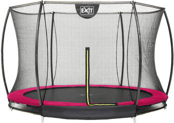 Exit Toys Trampolin Silhouette Ground 305 cm mit Sicherheitsnetz rosa