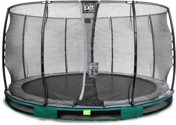 Exit Toys Trampolin Elegant Inground 366 cm mit Economy Sicherheitsnetz grün