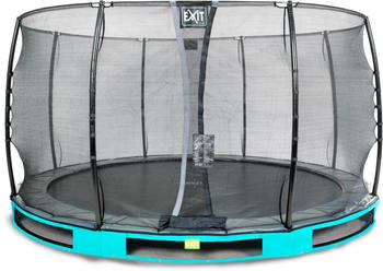 Exit Toys Trampolin Elegant Inground 366 cm mit Economy Sicherheitsnetz blau