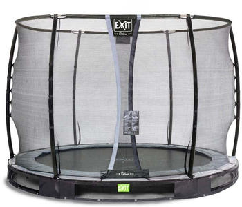 Exit Toys Trampolin Elegant Premium Inground 305 cm mit Deluxe Sicherheitsnetz schwarz