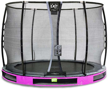 Exit Toys Trampolin Elegant Premium Inground 305 cm mit Deluxe Sicherheitsnetz lila