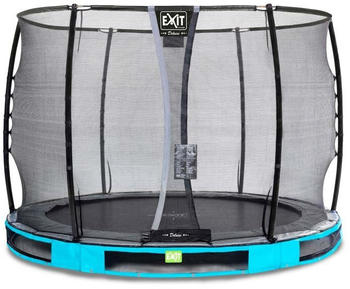 Exit Toys Trampolin Elegant Premium Inground 305 cm mit Deluxe Sicherheitsnetz blau