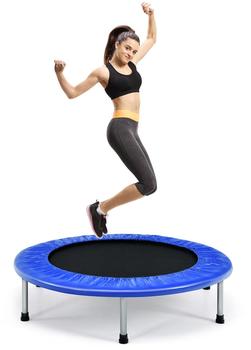 Costway Mini Trampolin 97 cm blau
