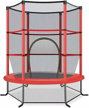 Costway Trampolin 140 cm 45kg rot