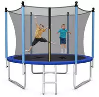 Costway - 305 Cm Trampolin Outdoor, Gs Zertifiziert, Gartentrampolin Mit Leiter,
