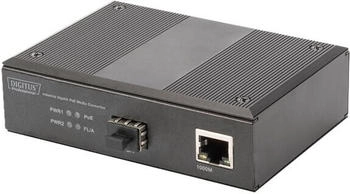 Digitus 10/100/1000Base-TX (PoE) zu 1000Base-FX Industrieller Medienkonverter (DN-652104)